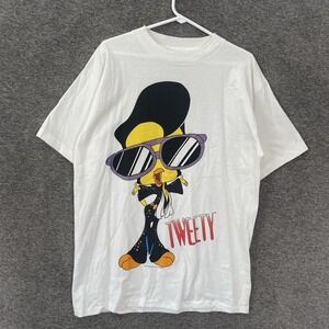 VTG Wild Oats Tweety Shirt Mens XL White 1993 Looney Tunes Tee 90s SINGLE STITCH